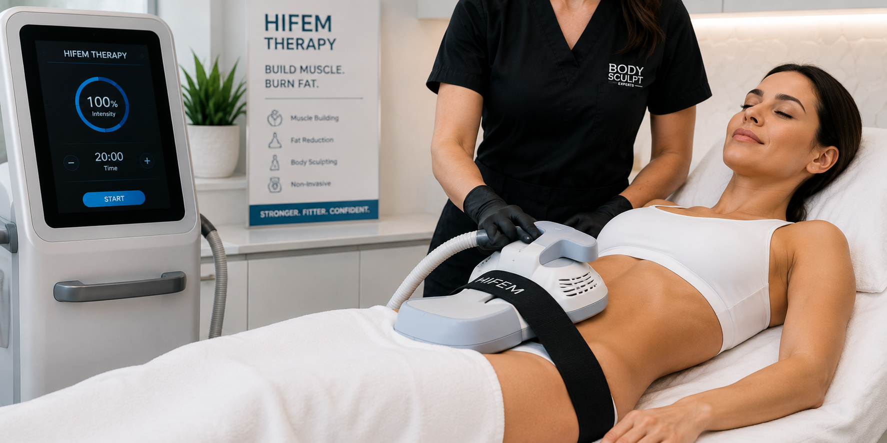 HIFEM Therapy for muscle strengthening and body sculpting in New Orleans