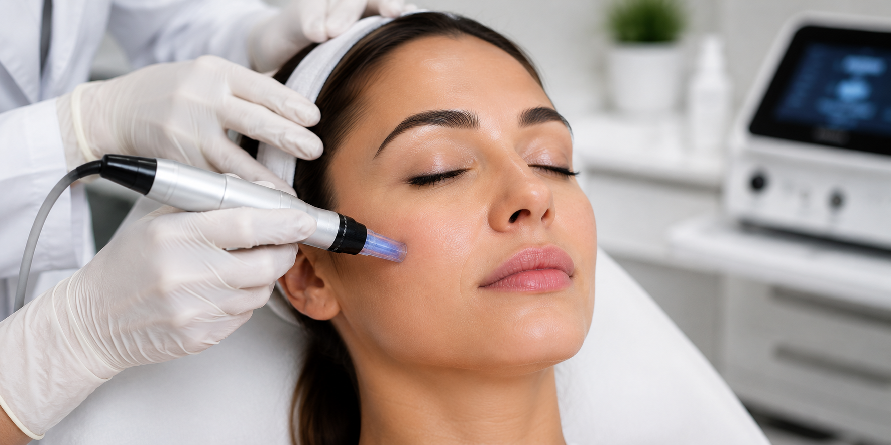 RFN radio frequency microneedling treatment for anti-aging skin rejuvenation
